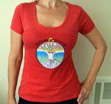 INVENTORY NOT UPDATED AFTER STREET FAIR.  CHECK BACK Monday 11/27/23  LAST OF THE 1ST. GENERATION  Women's "Retro" Scoop T's