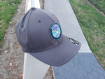 HATS Retro Logo (Black, Blue & Grey & Silver) Flexfit Hats. S/M & L/XL  NOW AVAILABLE